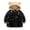 Black, variant on Baby Kids Boys Girls down Cotton Jackets Thicken Warm Hooded Coat Toddler Winter Puffer Cotton Outerwears Jackets Coat for Boys Girls 1-7 Years Old