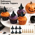 thumbnail image 6 of 12 Pcs Mini Witch Hat with Mini Broom Set, Plastic Hats and Wooden Straw Brooms for Fall Party Craft Witches Decoration Accessory, 6 of 9