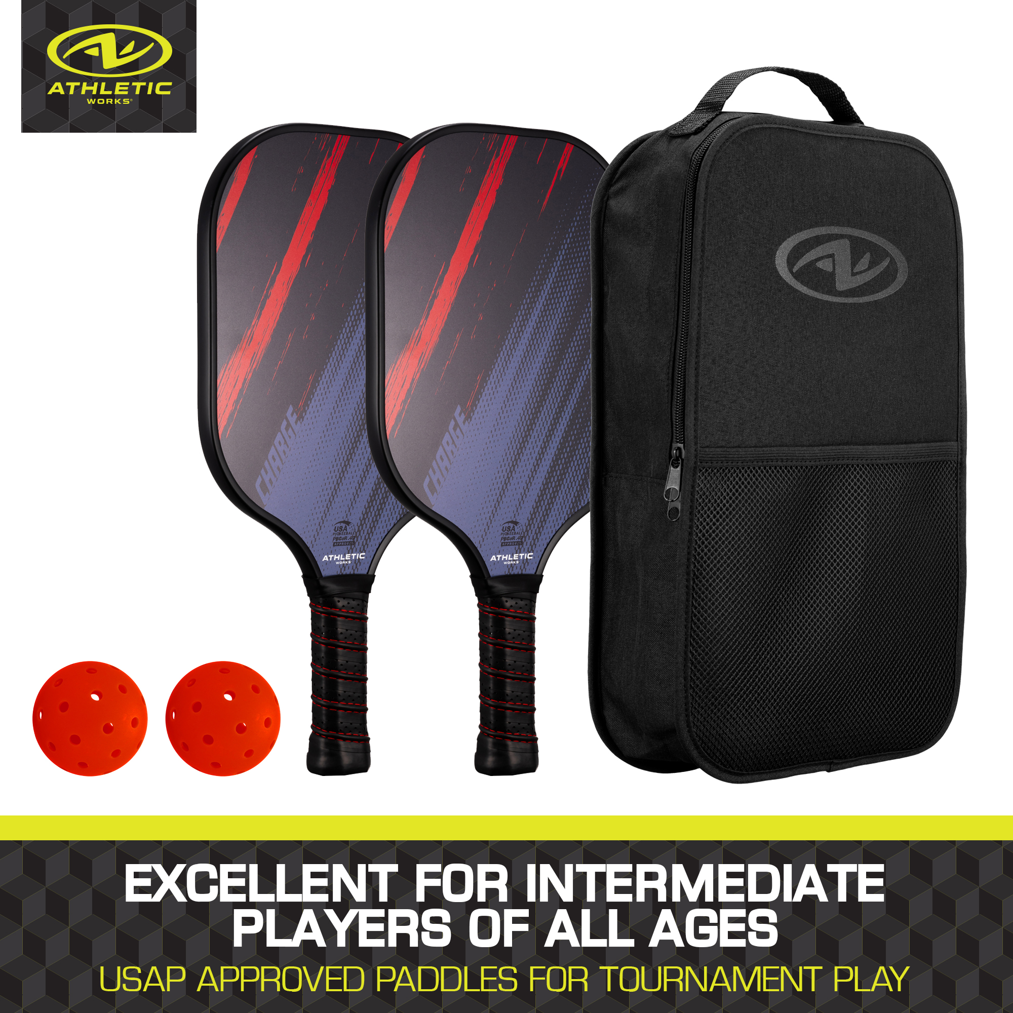 Athletic Works Charge Fiberglass 2-Player Pickleball Set photo 6