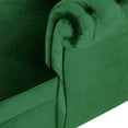 thumbnail image 2 of Noble House Sonne Indoor Fabric Tufted Chaise Lounge, Emerald, 2 of 6