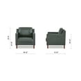 thumbnail image 6 of A&D Home Sedona Leaf Green Faux Leather Modern Accent Chair, Upholstered Contemporary Lounge Armchair, 6 of 8
