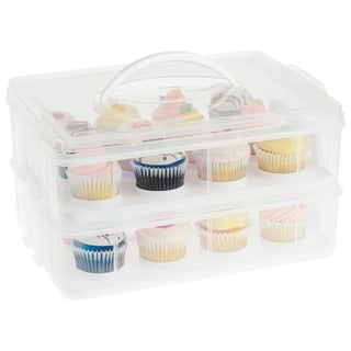 Cake Container Round Black Base with Clear Dome Lid 1ct