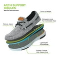 thumbnail image 5 of OrthoComfoot Mens Lace up Shoes, Casual Canvas Loafers with Arch Support, Comfortable Deck Shoe for Extra Cushioning and Pain Relief, 5 of 6