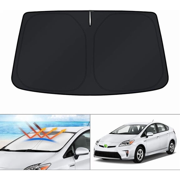 Canvcle Custom Fit Windshield Sun Shade for 2010-2015 Toyota Prius Hatchback (Not for Prius C or Prius V) Window Shade Foldable Sun Visor Protector Blocks UV Rays Keep Car Cooler
