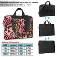 thumbnail image 6 of YFYANG 13 inch Universal Laptop Bag Oxford Cloth Laptop Sleeve, Multi-functional Pink Vintage Abstract Animal Stripes Notebook Computer Messenger Bag Handbag, 6 of 8