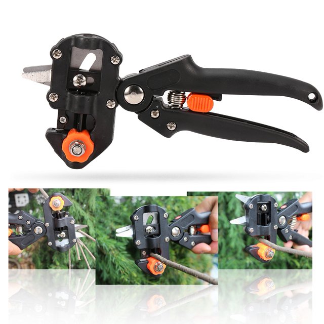 Yosoo Injerto de árbol de Frutas Tijeras de Corte Jardín Injerto de Acero Inoxidable Herramienta de poda 3 Formas de Corte Khall JYA01877