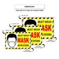 thumbnail image 2 of Must Wear Mask Before Entering safety aluminum metal sign 8"x12", 2 of 5