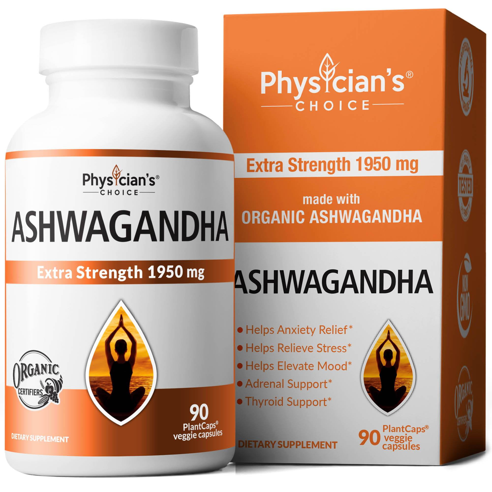 Physician's Choice Ashwagandha Capsules, 1950mg, 90 Ct.