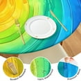 thumbnail image 4 of Colorful Tie Dye Wave Pattern Round Fitted Tablecloth with Elastic Edge,Dining Table Cover Waterproof,Outdoor Round Tablecloth for Camping,Dining,Indoor and Outdoor, 4 of 7