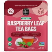 FGO From Great Origins, Raspberry Leaf Herbal Tea, Organic Tea Bags, 20 Count, 1.06 Oz