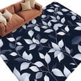 thumbnail image 2 of 5'x8' Area Rugs, Blue White Eucalyptus Leaves Indoor Outdoor Area Rug for Living Room Bedroom, Spring Summer Watercolor Plant Washable Bathroom Rugs Kitchen Floor Carpet Mats Home Decor Aesthetic, 2 of 8