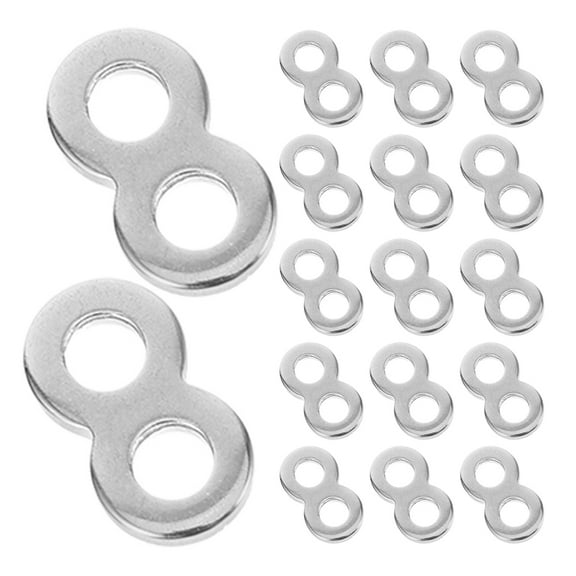 FRCOLOR Stainless Steel Connector Clips for Secure Wood Fastening 50pcs Silver