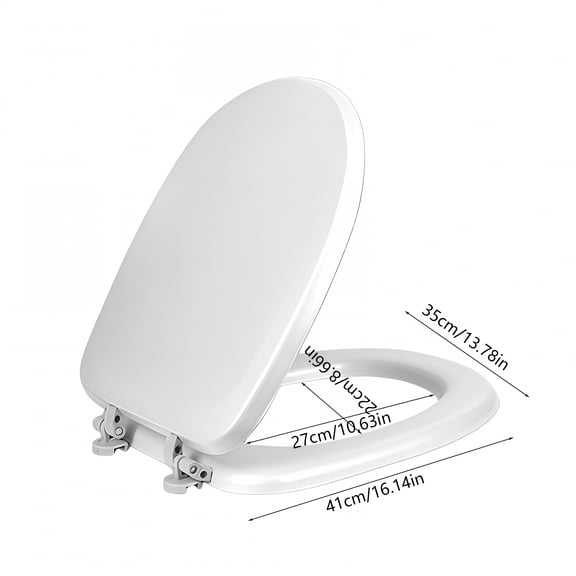 HIBIBUD 2026 New White Soft Elongated Vinyl Toilet Seat Foam Cushioned Comfort Slow Close Quiet Hinge for Standard Toilet Fixtures Easy Installation and Cleaning Padded Toilet Seat Elongated