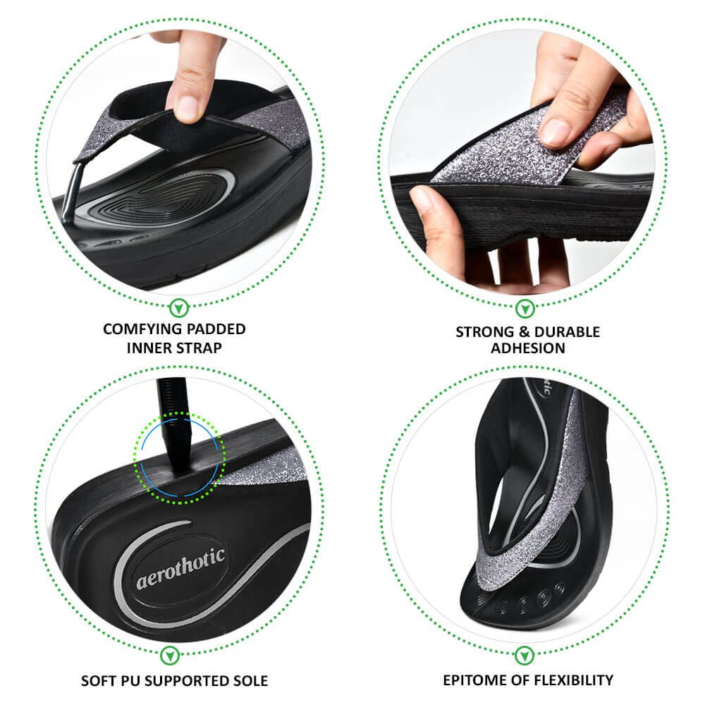 aerothotic original orthotic comfort thong style flip flops sandals for women with arch support for comfortable walk
