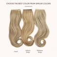 thumbnail image 2 of Invisible Wire Hair Extensions with 3 Clips Long Synthetic Wavy Curly Hairpiece Adjustable Transparent Headband for Women 18 Inch Ash Medium Brown/Ash Blonde Highlights, 2 of 7