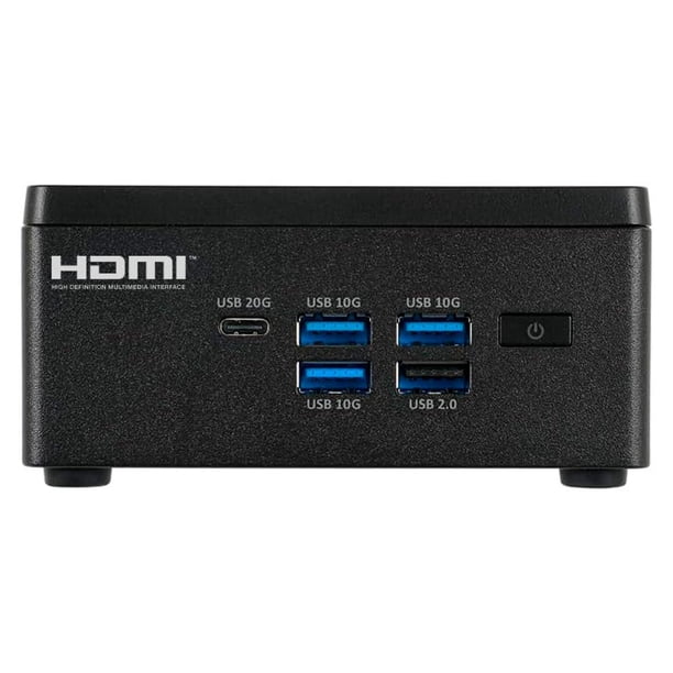 Mini PC ECS LIVA Z7 PLUS Intel ULTRA 5 125H AI 33 TOPS 2x DDR5 1x M.2 USB-C WiFi 6E Bluetooth 5.3 Barebone 95-653-QG9003