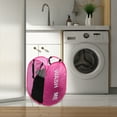 thumbnail image 2 of Unique Bargains 1 Pc 75L Folding Laundry Basket Durable Folding Laundry Hamper for Bathroom 14.17"x14.17"x22.83" Pink, 2 of 6