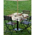 thumbnail image 4 of Hokiten Outdoor Tablecloths with Umbrella Hole & Zipper, Vintage Cartoon 54x54 Inch Square Tablecloths, Funny Wood Grain Plant Country Art Waterproof Table Cloth, Patio/Pool/Picnic Table Covers, 4 of 7