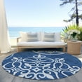 thumbnail image 6 of Addison Rugs Chantille Indoor/Outdoor Transitional Scrolls Navy Washable Round Rug, 8' x 8', 6 of 6