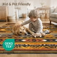 thumbnail image 4 of ODIKA Aztec Southwestern Geometric Stripe Stepped Border Motif Motifs for Playroom, Bedroom, Reading Nook, Pet Friendly & Kids Safe Play, 4 of 7