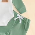 thumbnail image 4 of Splozh Newborn Baby Boy Clothes Infant Long Sleeve Romper Suspender Overalls Pants Set Fall Winter Outfits Baby Going Home Outfit Boy,Green,3-6 Months, 4 of 5