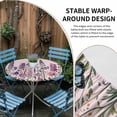 thumbnail image 5 of Watercolor Floral Fitted Tablecloth with Elastic Edged, Round Table Cloth for Dining Table, Spring Lavender Daisy Butterflies Pink Waterproof Oil Proof Table Cover for Indoor Outdoor 45"-54", 5 of 8