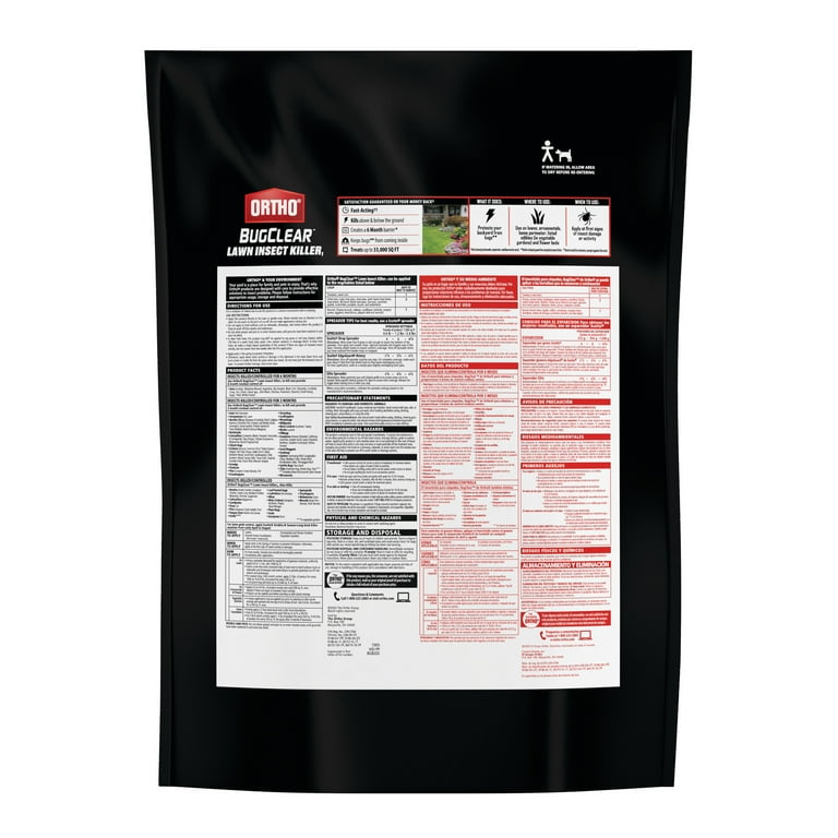 Ortho BugClear Lawn Insect Killer1, Kills Ants, Fleas, Ticks, Grubs and Spiders, 20 lb.