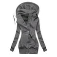 thumbnail image 1 of Women Solid Color Coat Button Down Overcoat Long Sleeve Cardigan Warm Winter Overcoat Fluffy Jacket Windproof Outer Coat, 1 of 2