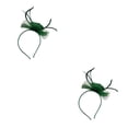 thumbnail image 2 of pitrice 1/2/3/5 Maille Fascinator Femmes Coiffure Prom Maquillage Nuptiale Scène Réglable Performance Photo Coiffe Fille Bande de Cheveux Vert Foncé 2PCS, 2 of 6