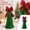 Green, variant on Shiny Tinsel Tabletop Mini Christmas Tree with Big Bow, Freestanding Metallic Tinsel Small Christmas Tree, Christmas Table Decorations,Christmas Indoor Decorations,Christmas Home Decorations-Silver