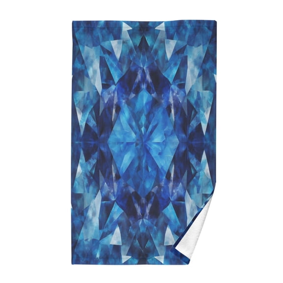 Pure Cotton Face Towel 16x28 Inches Hand Towel Bath Towel Hand Bath Towels Soft Good Water Absorption for Washing Face Wiping Face Blue Crystal