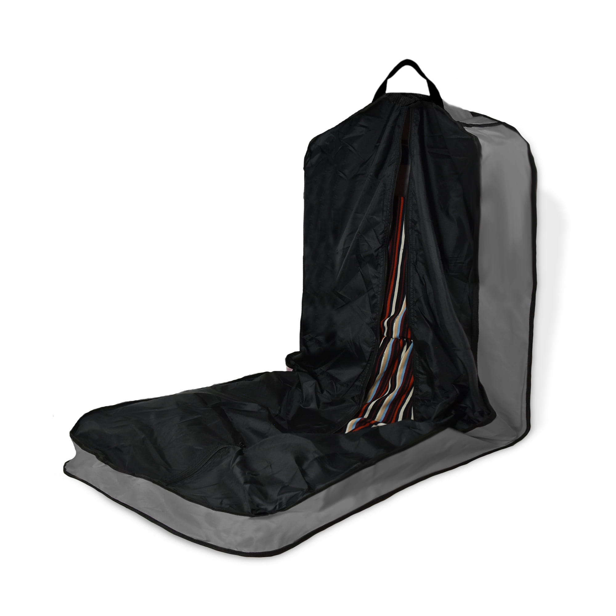DALIX 60" Professional Garment Bag Cover for Suits Pants and Gowns Dresses (Foldable) Gray