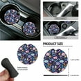 thumbnail image 6 of Jeiento Floral Daisy Car Seat Cover Full Set of 15 with Steering Wheel Cover Seat Belt Strap Cover Trash Can Rear View Mirror Cover Coaster Keychain Air Vent Storage Bag Car Decoration, 6 of 7
