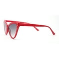 thumbnail image 3 of Classy Womens Cat Eye Plastic High Temple Horn Rim Fashion Sunglasses Red - Smoke, 3 of 4