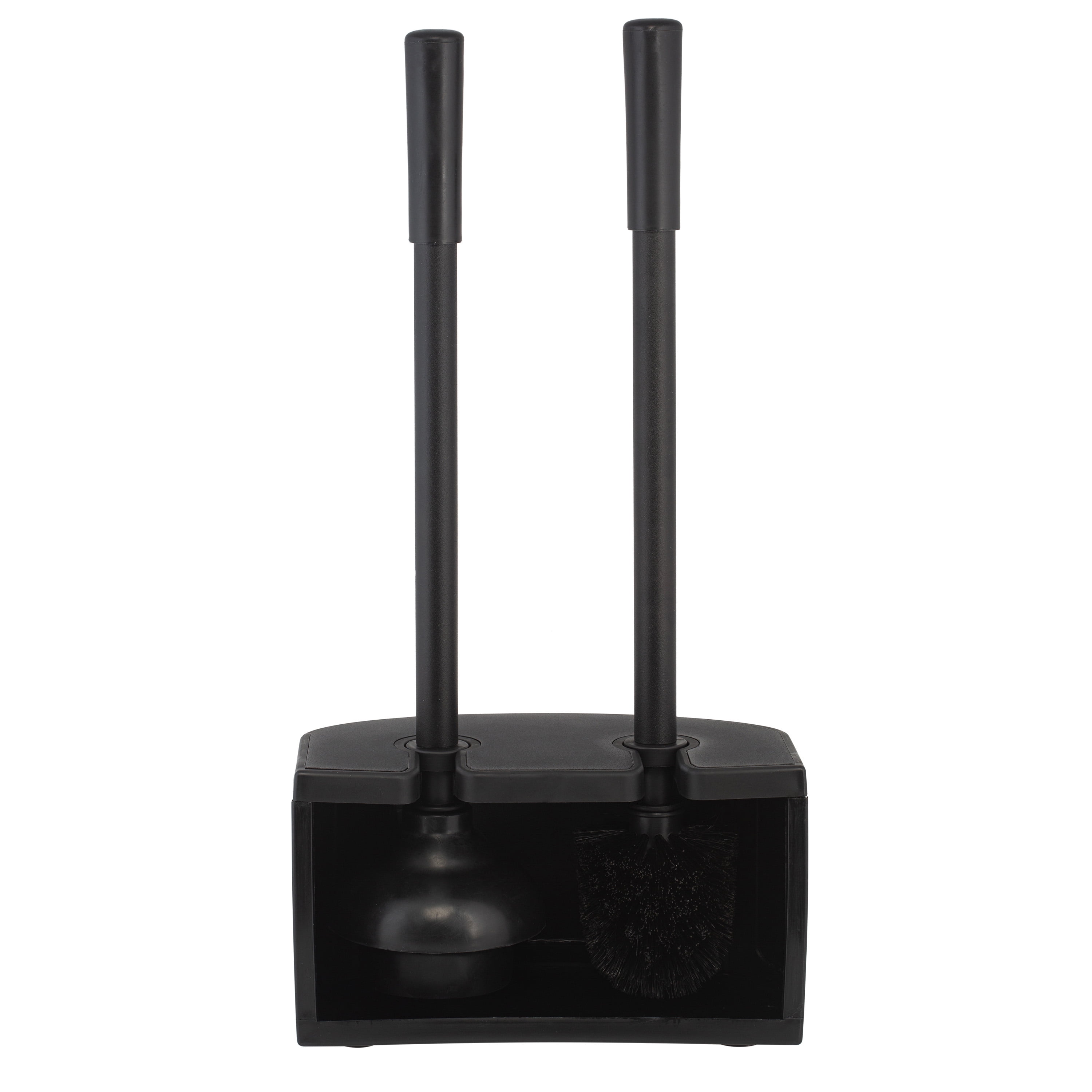 Bath Bliss 2-in-1 Toilet Brush and Plunger Set in Black