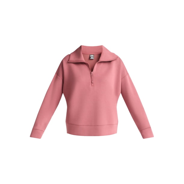 Avia Women's and Women's Plus Quarter-Zip ScubaKnit Pullover