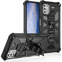 for Moto G Stylus 5G 2021 (NOT FIT MOTO G STYLUS 2021) with Tempered Glass Phone Case Magnet Mount Ready Slip Guard Grids Pattern Kickstand Hybrid Slim Shock Bumper Cover