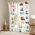 thumbnail image 3 of Homewish 26 Letters Alphabet Black Out Curtains,Colorful Transport Vehicles Curtains Pack of 2 (42x63 Each),Cartoon Rocket Car Bedroom Curtains For Boys Kids,Super Cozy Room Decor, 3 of 6