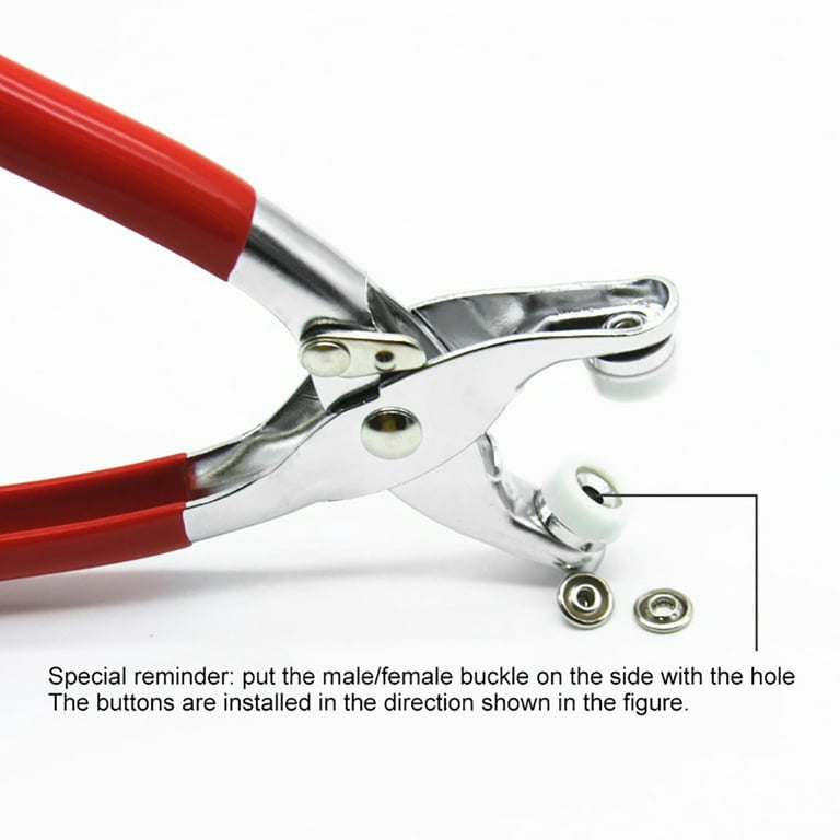 Snap Pliers For Metal Snaps, Heavy Duty Snap Fastener Tool Kit with 3 –  MinliGUY