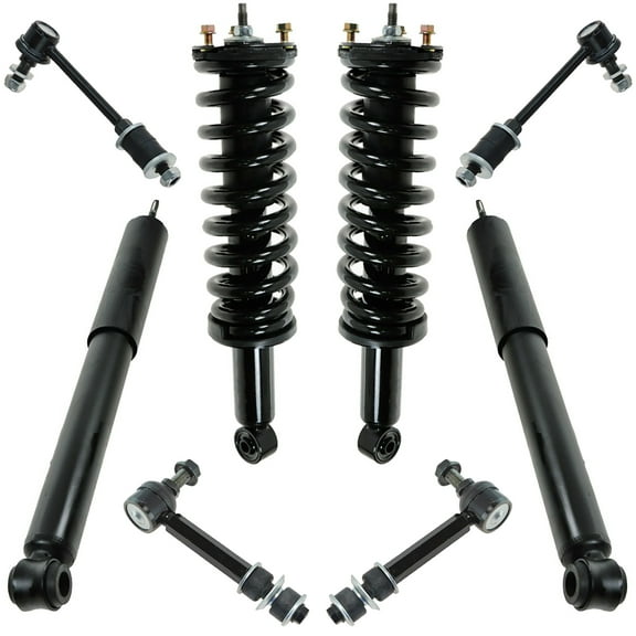 TRQ 8 pc Suspension Kit Complete Strut Assemblies Shock Absorbers Sway Bar Links PSA63687 Fits select: 1996-2002 TOYOTA 4RUNNER