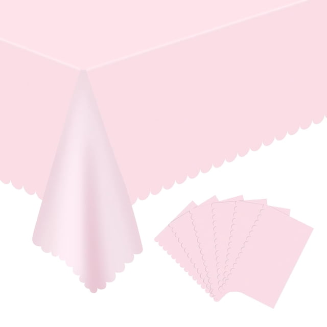 Mantel mwellewm de 6 piezas 137 x 274 cm rosa impermeable