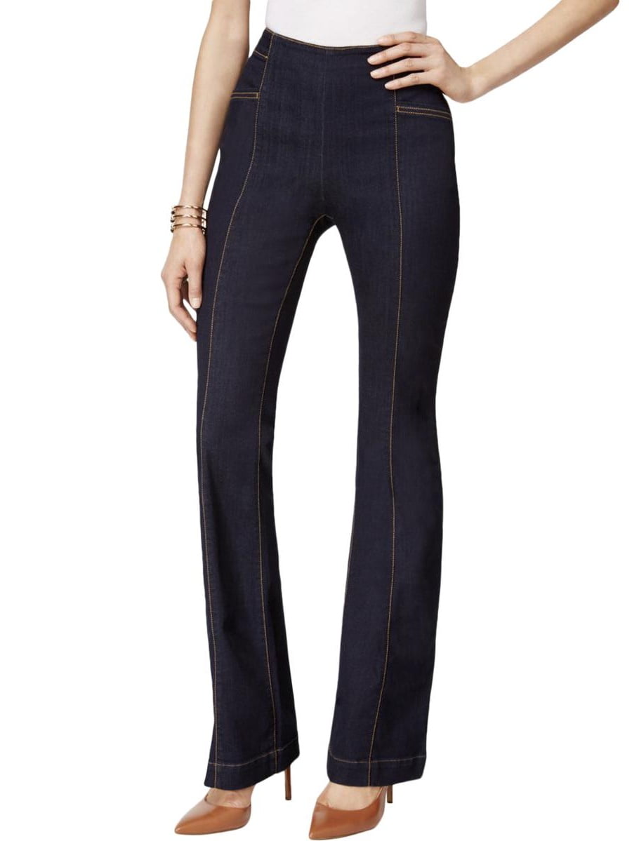 INC - INC Womens High Waist Contrast Stitching Flare Jeans - Walmart ...
