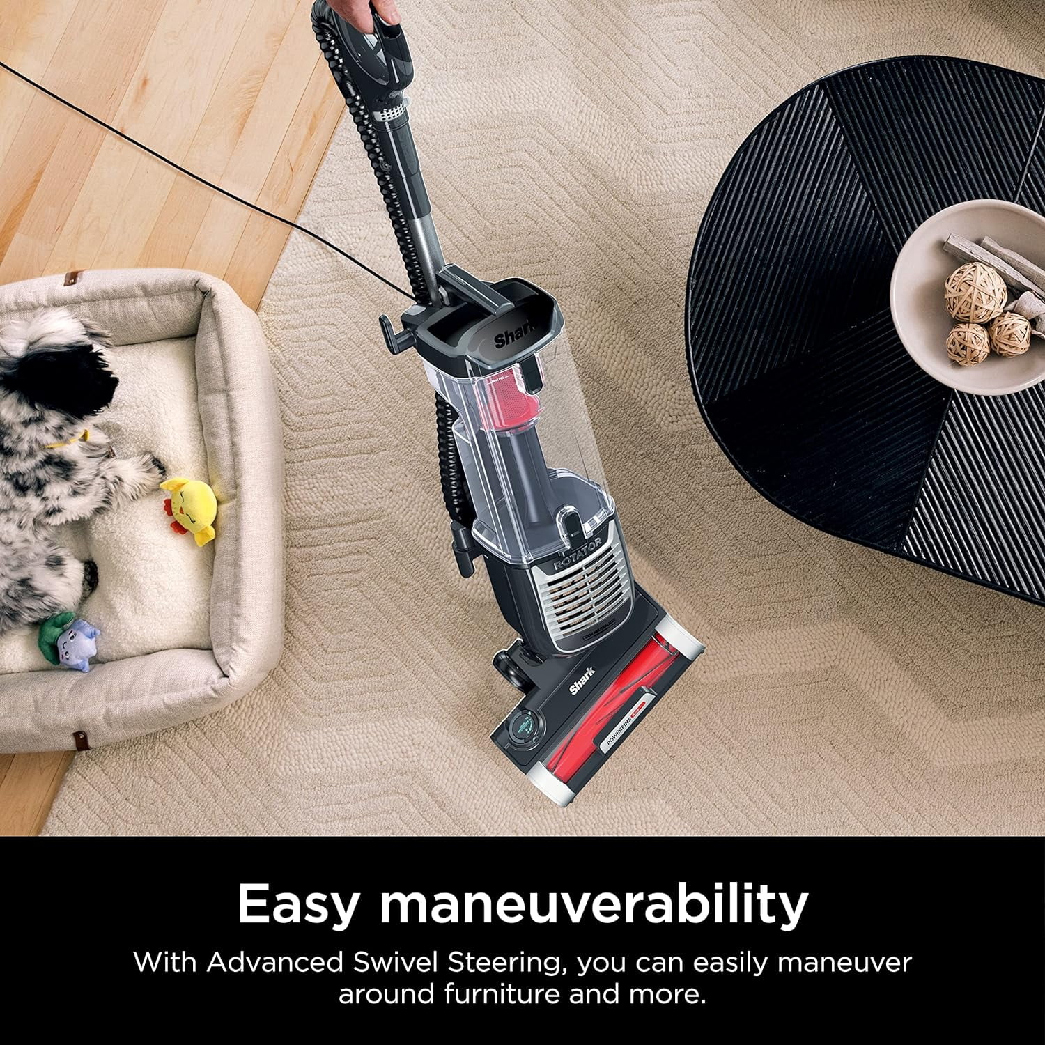 Shark Vacuum Cleaners, ZU102 Rotator Pet Upright Vacuum with PowerFins HairPro & Odor Neutralizer Technology, Corded Electric, Charcoal