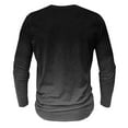 thumbnail image 4 of Big & Tall T Shirts for Men Plus Size S-5X Long Sleeve Button Crewneck T-Shirts Mens Casual Gradient Printed Pullover Going Out Tees Tops, 4 of 4