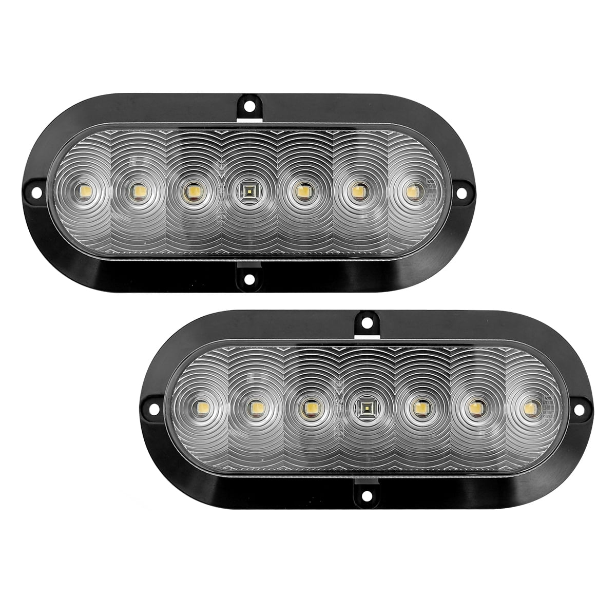 Dream Lighting 7.5in Oval Sealed 12V Trailer Tail Lights LED Reverse