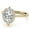 Yellow, variant on Auory Round Halo Diamond Engagement Ring in White Gold Plated for Women