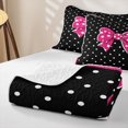 thumbnail image 4 of Erosebridal Princess Bowknot Girls Twin Quilt Set, Black Pink Cartoon Twin Coverlet Set, 2-Piece, 4 of 7