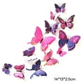 thumbnail image 2 of LAMIRO 12Pcs 3D Butterfly Wall Decor DIY Mirror Wall Decals Art Decals Home Decoration, 2 of 7