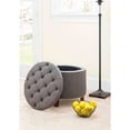 thumbnail image 2 of Safavieh Amelia Contemporary Glam Tufted Storage Ottoman, 2 of 7