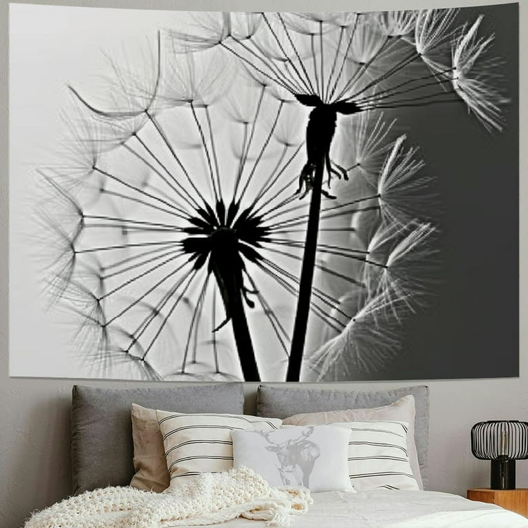 Bciig Dandelion Tapestry Wall Hanging Unique Style Graphic Tapestries Home Wall Decor Art for Living Room Bedroom Apartment Farmhouse Dorm 60x50inch Walmart